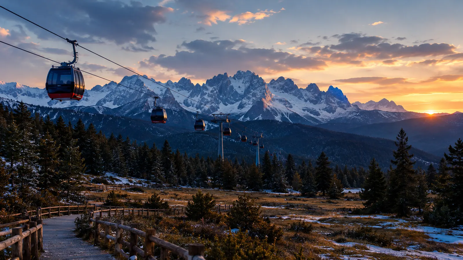 Seilbahnen am Jade-Drachen-Schneeberg und an der Fichtenwiese